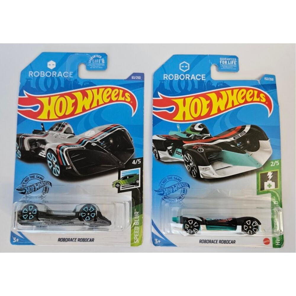 ROBORACE Robocar Hot Wheels Years 17/20 #63/152, HW Speed Blur 2-Pack Die Cast